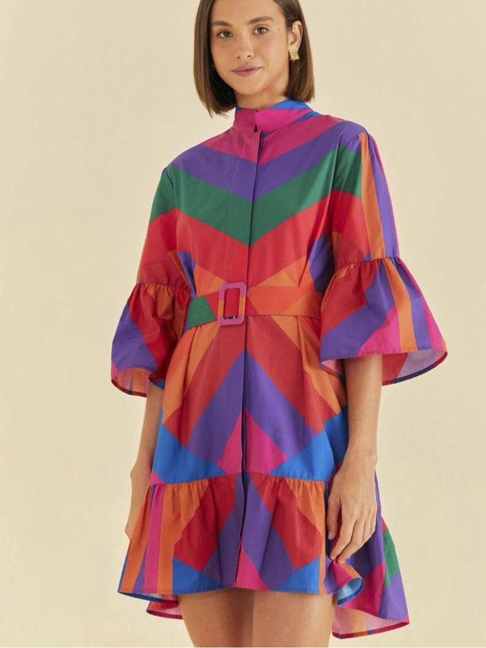 NWT FARM RIO Amanda Mini Shirt Dress